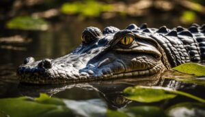 dream about an alligator lurking in murky waters