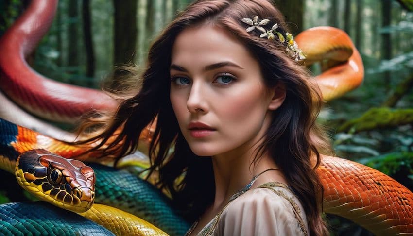 colorful snake in a dream