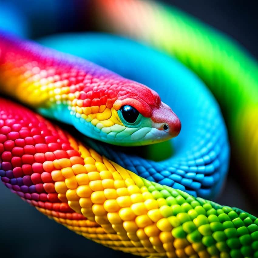 colorful snake in a dream
