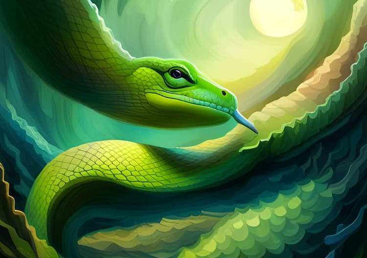 green snake in a dream