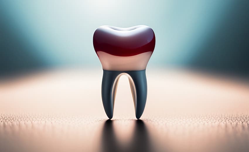 a loose tooth on a table