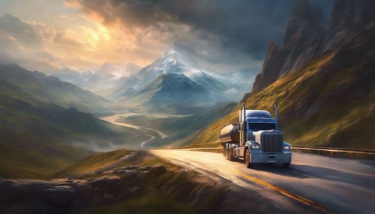 dream about a truck on the road